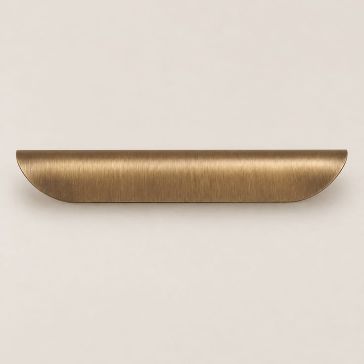 Curve / Brass Cup Pull, Antique brass