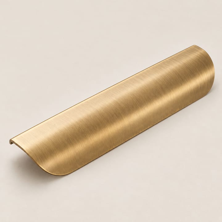 Curve / Brass Cup Pull, Brushed brass