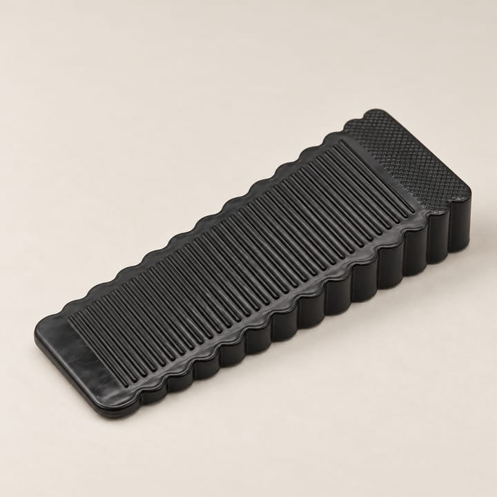 Wedge Floor Door Stop, Black, 9/16 in