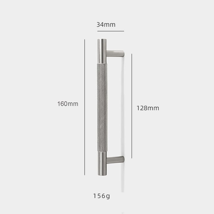 Knurl / Nickel bar pull, 5-1/16 in (128 mm)