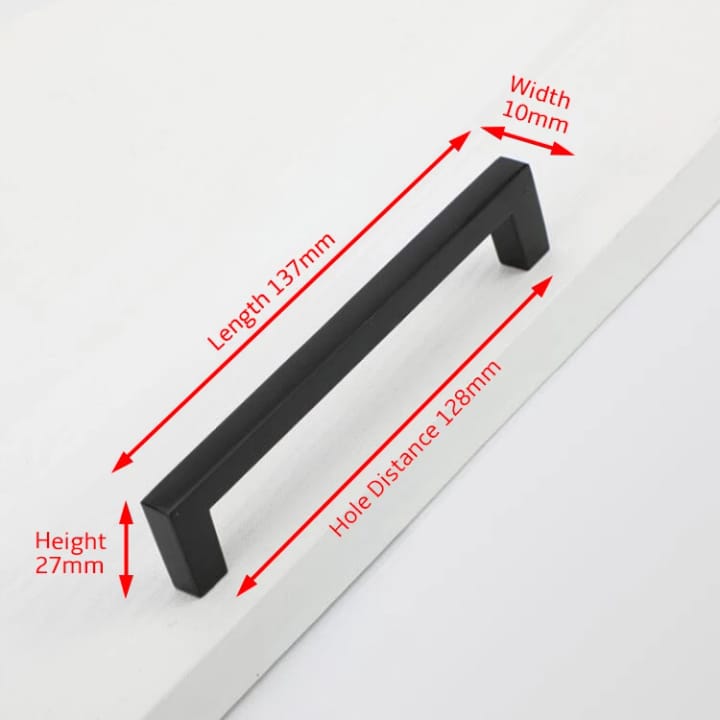 Aluminum Alloy Cabinet Handle and Knob, Black, 5-1/16 in center to center