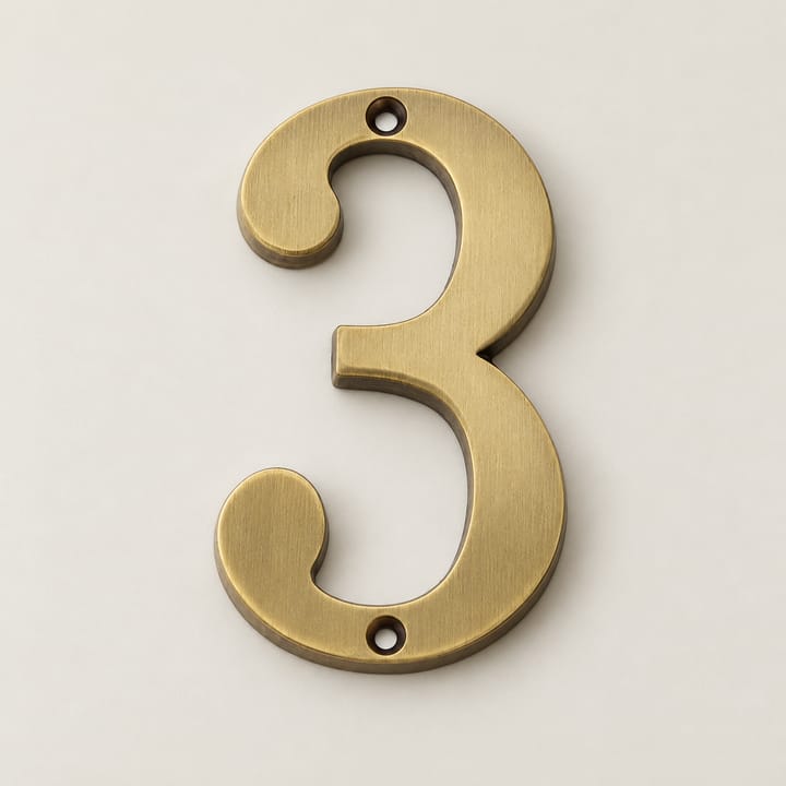 Number / Zinc House Plate, Bronze 3