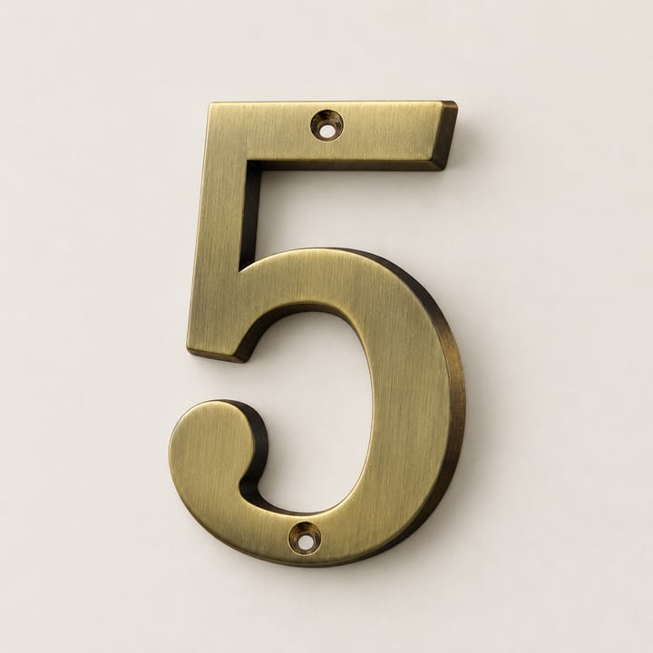 Number / Zinc House Plate, Bronze 5