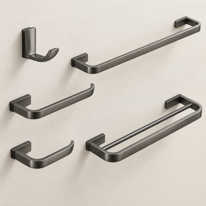 Block / Gunmetal bath hardware