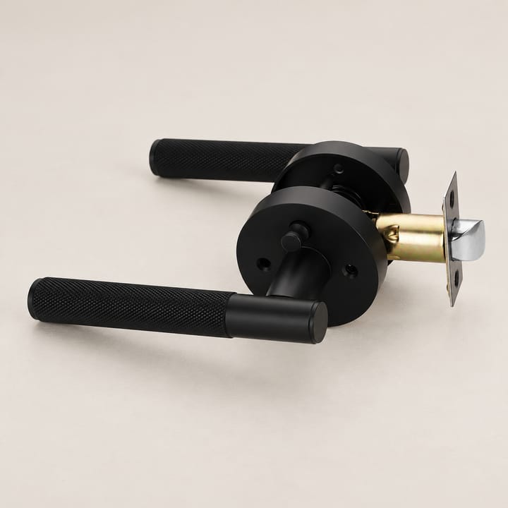 Knurl Privacy Door Lever, Matte black