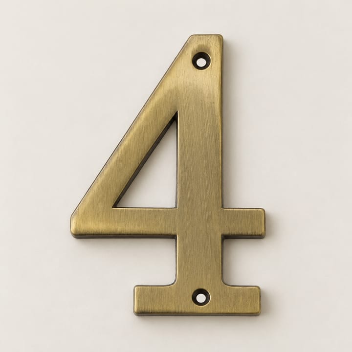 Number / Zinc House Plate, Bronze 4