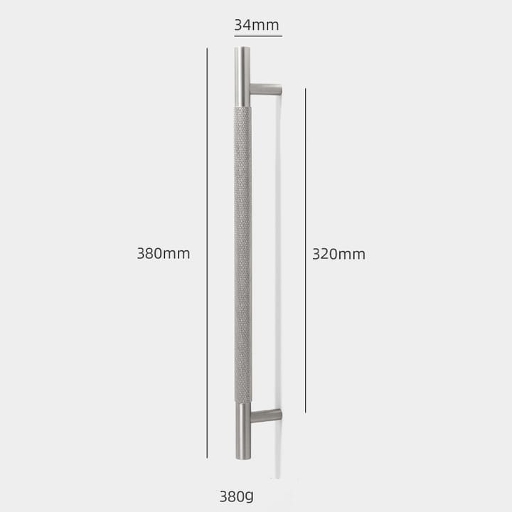 Knurl / Nickel bar pull, 12-5/8 in (320 mm)