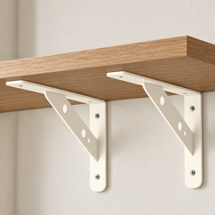 The White Steel Shelf Bracket Pair