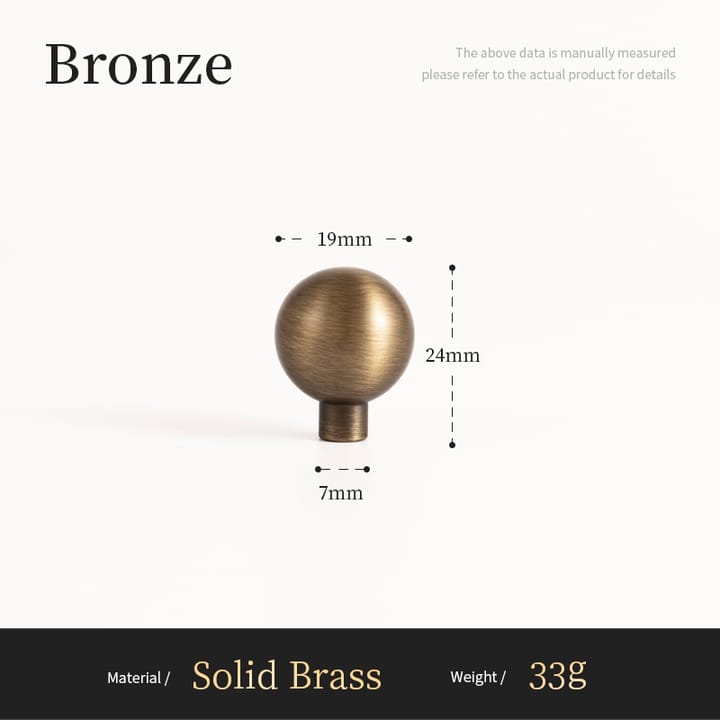 The Antique Bronze Round Brass Cabinet Knob, 3/4 in knob with stem, 15/16 in tall