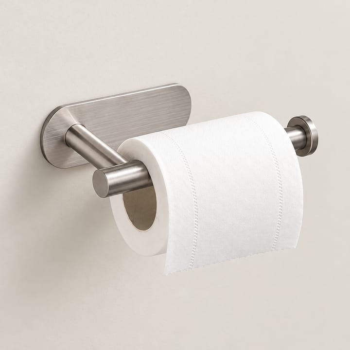 The 2-in-1 Toilet Paper Holder, Silver, style A, single