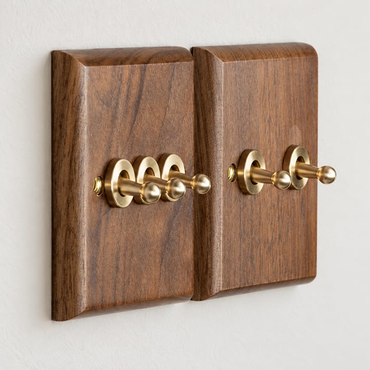 Walnut Wood Toggle Switch Plate