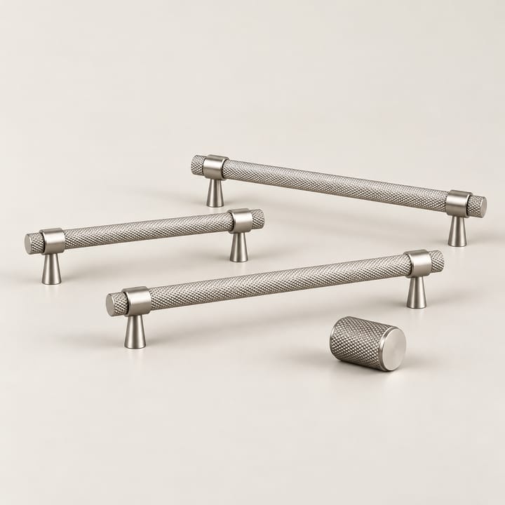 The Knurled Brass Cabinet Knob and Pull