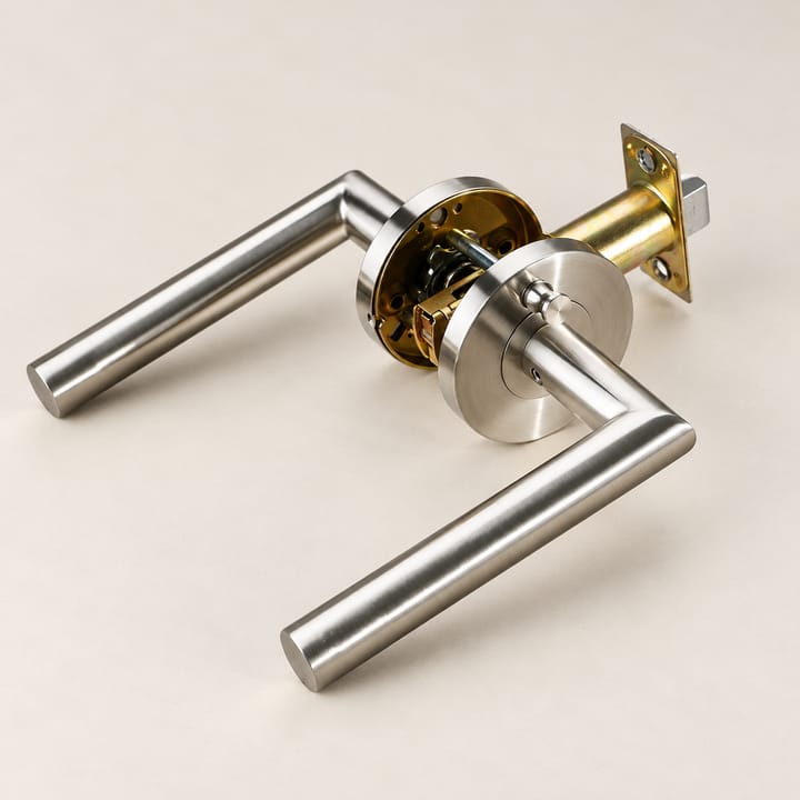 The Round Base Privacy Door Lever