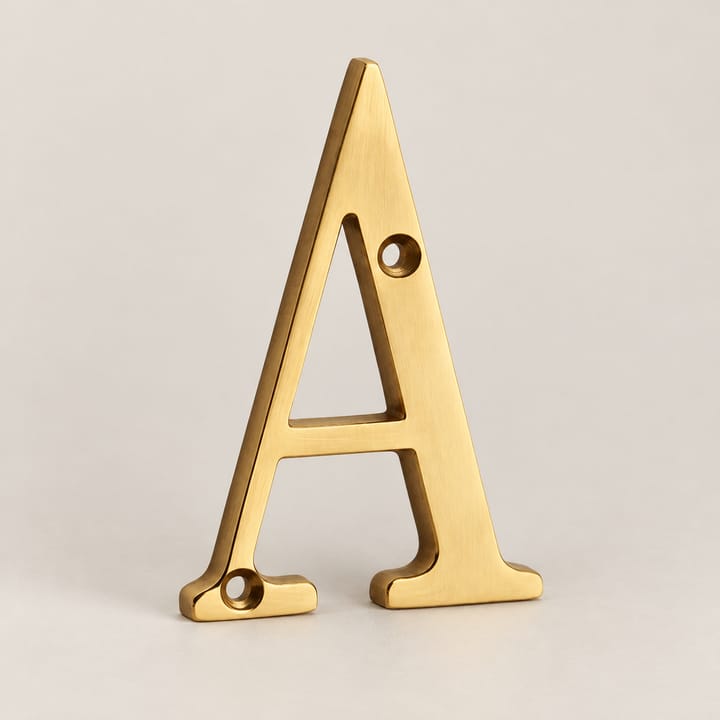 Brass House Number and Letter Sign, Letter A
