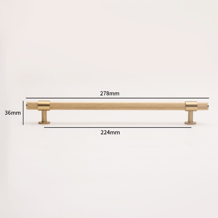 Knurl / Round-foot pull, 8-13/16 in (224 mm)