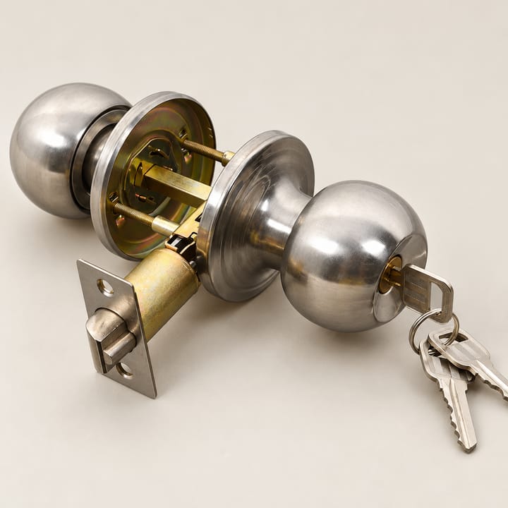 The Round Aluminum Door Knob Lock Set