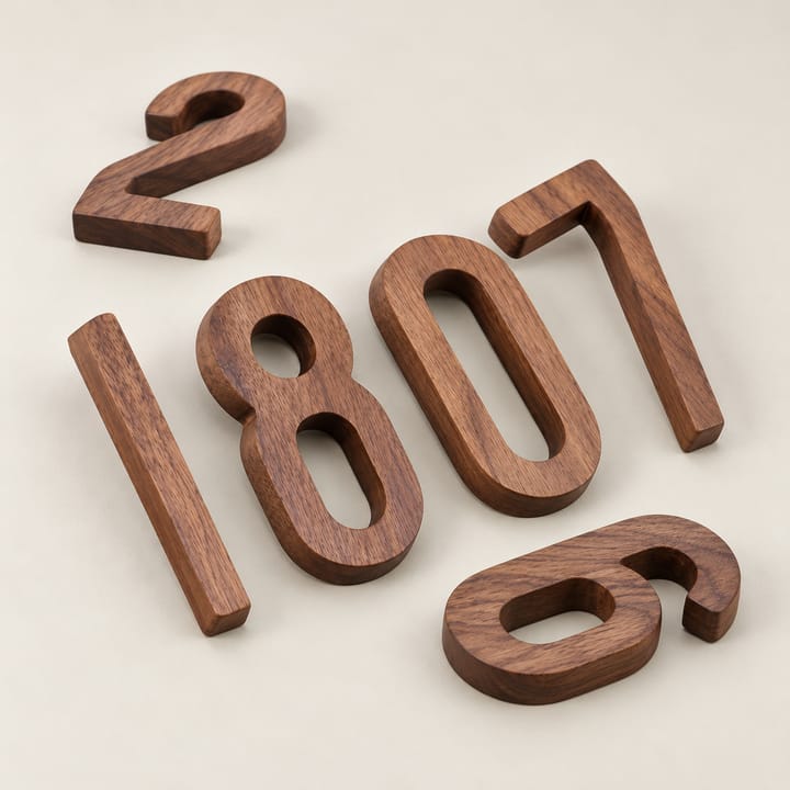 The Walnut Adhesive House Number