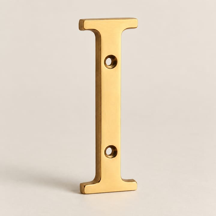 Brass House Number and Letter Sign, Letter I