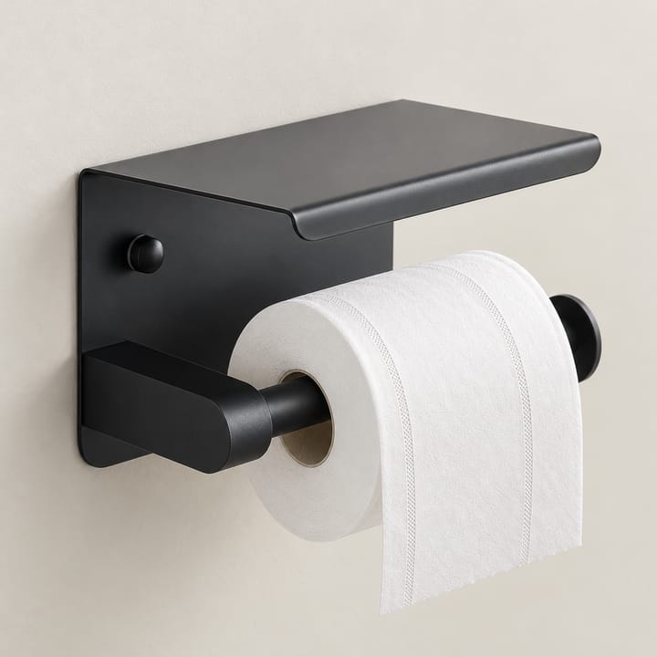 Curve / Wall Mount Toilet Paper Holder, Black