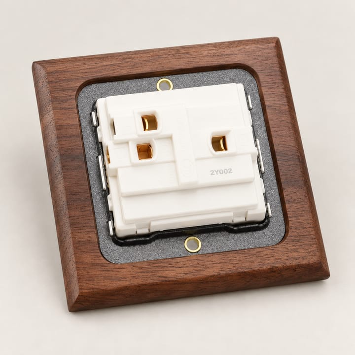Walnut Wood Toggle Switch Plate