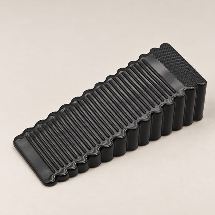 Wedge Floor Door Stop, Black, 1-1/8 in
