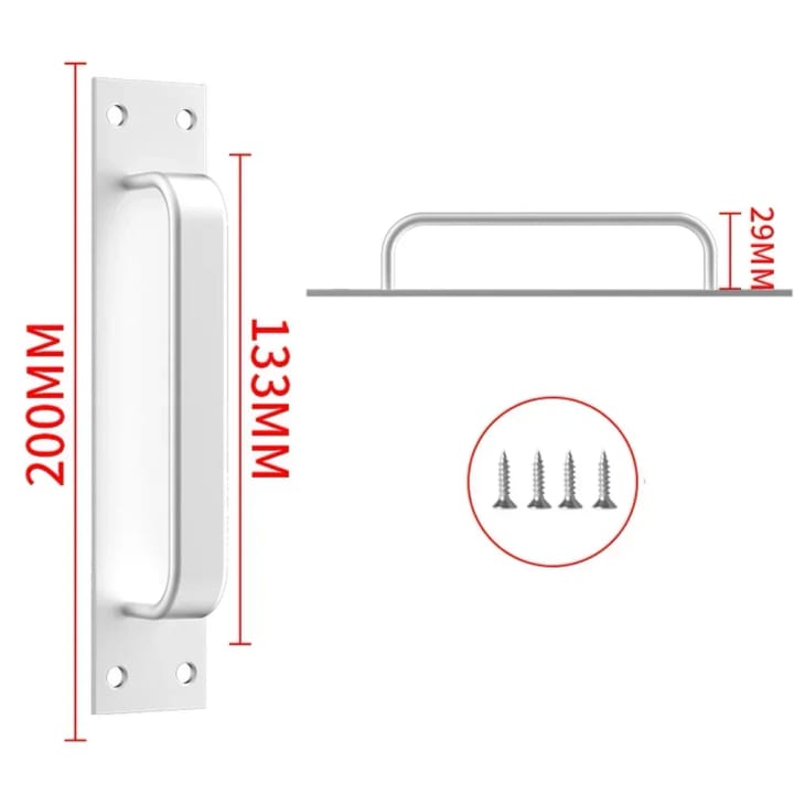 The Slimline Sliding Door Pull, Silver