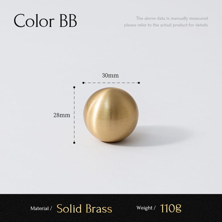 The Round Brass Cabinet Knob, 1-3/16 x 1-1/8 in