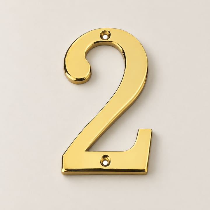 Number / Zinc House Plate, Gold 2