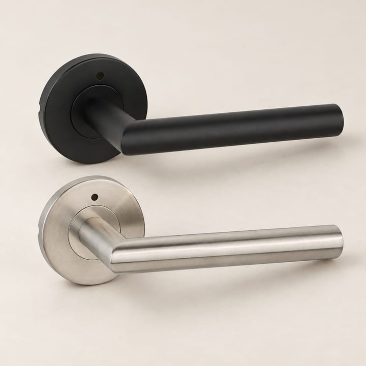 The Round Base Privacy Door Lever