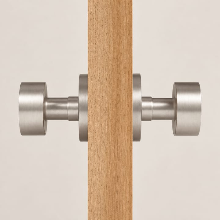 The Solid Brass Mortise Door Knob Set, Brushed nickel double dummy