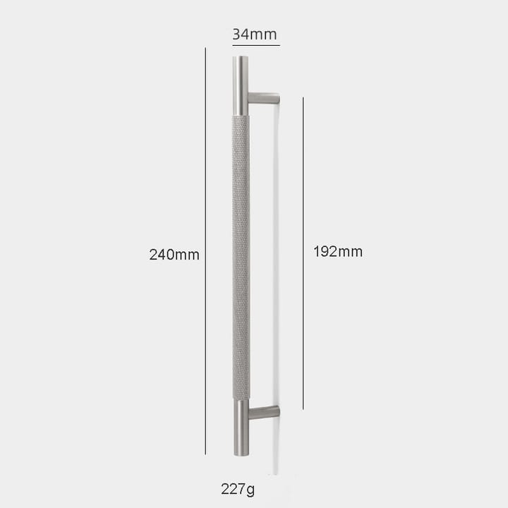 Knurl / Nickel bar pull, 7-9/16 in (192 mm)