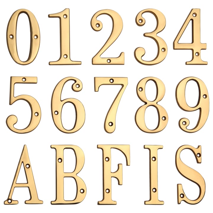 Brass House Number and Letter Sign