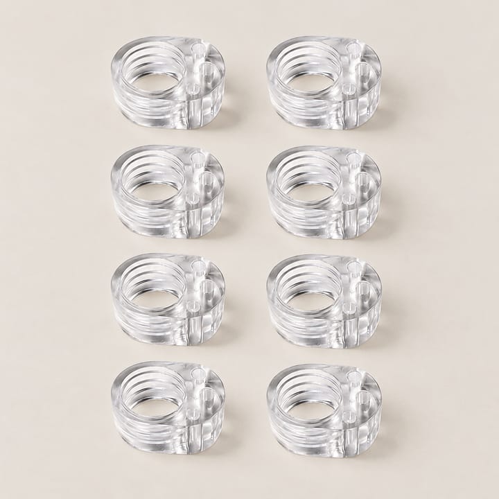 Clear Silicone Door Stop Bumper, Pack of 8