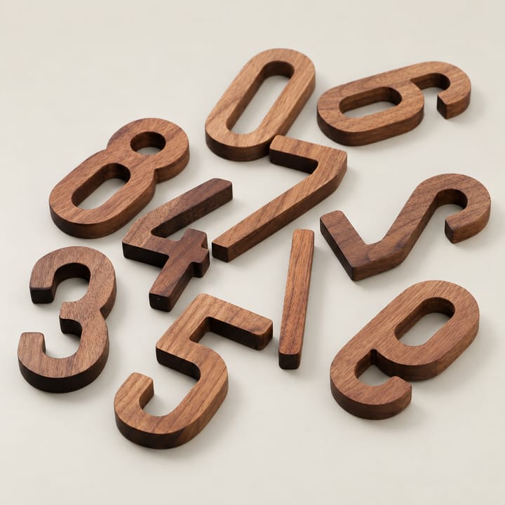 The Walnut Adhesive House Number