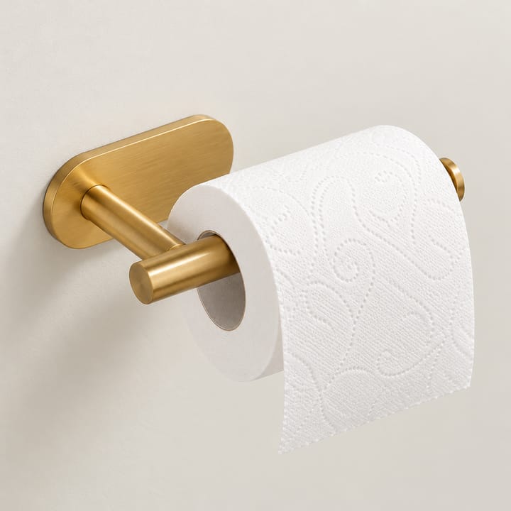The Adhesive Toilet Paper Holder, Gold, 6.5 in
