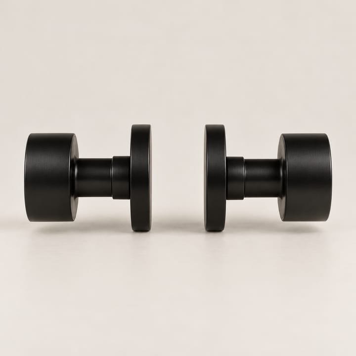 The Solid Brass Mortise Door Knob Set, Matte black double dummy