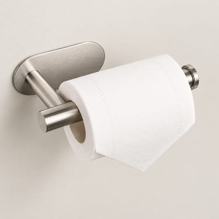 No-Drill Stainless Toilet Paper Holder