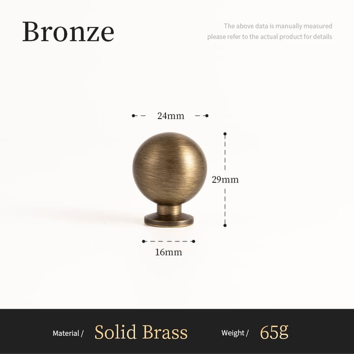 The Antique Bronze Round Brass Cabinet Knob, 15/16 in knob with base, 1-1/8 in tall