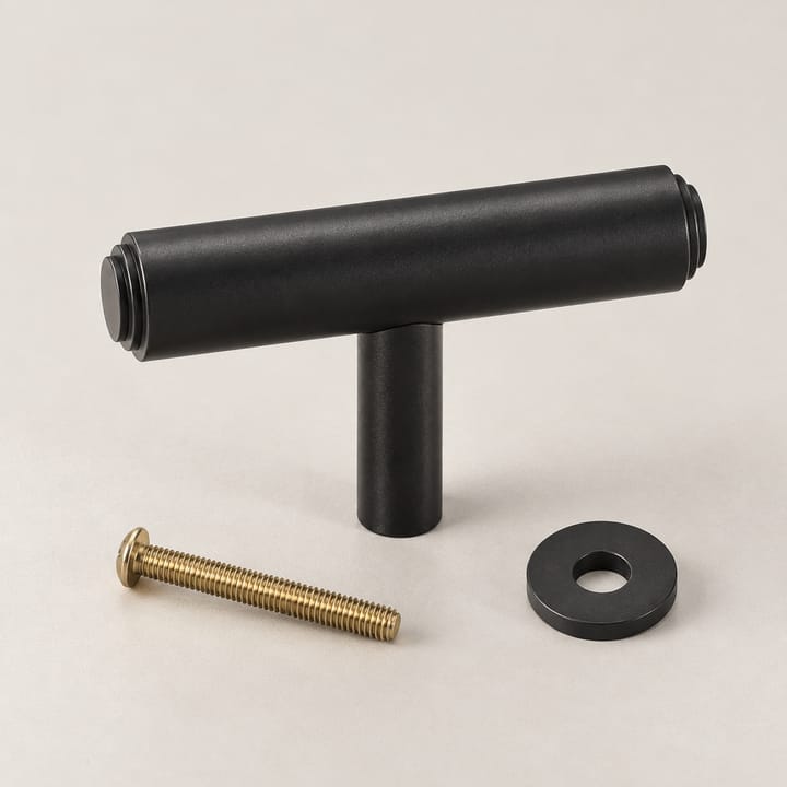 Nurlin Solid Brass Cabinet Knob, Matte black
