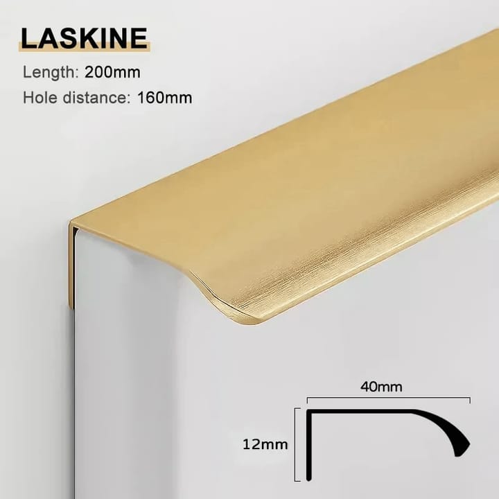 Hide / Slim Cabinet Pull, gold-8 in