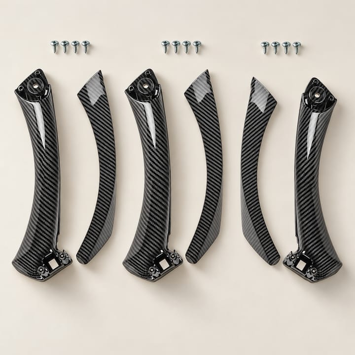 E90 Interior Door Handle Set, Carbon fiber left-hand drive
